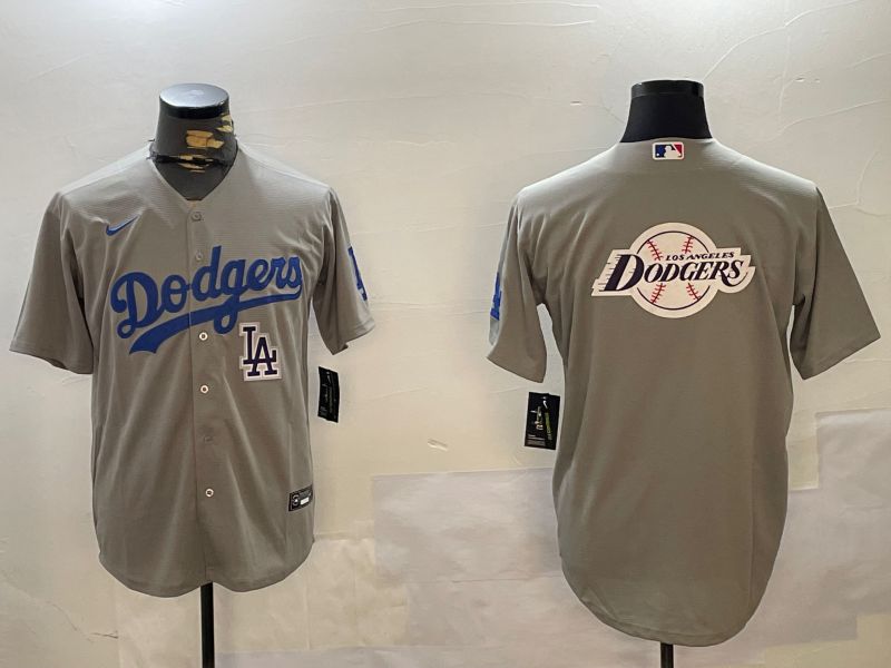 Men Los Angeles Dodgers Blank Grey Game 2024 Nike MLB Jersey style 12169->los angeles dodgers->MLB Jersey